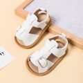 Baby / Toddler Buckle Velcro White Sandals Prewalker Shoes White