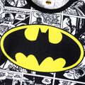 Batman 2pcs Kid Boy Allover Print Short-sleeve Tee and Colorblock Splice Shorts Set Black