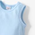 3-Pack Baby Boy 95% Cotton Solid Sleeveless Tank Jumpsuits Set ColorBlock