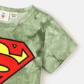 Justice League Kid Boy Tie Dyed Short-sleeve Tee Green