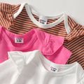 3-Pack Baby Cotton Solid Color  & Striped Romper Jumpsuit Set Multi-color