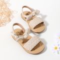 Toddler / Kid Bow Decor Braided Sandals Beige image 1