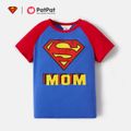 Superman Family Matching  Cotton Colorblock Raglan-sleeve Graphic T-shirts ColorBlock