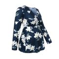 Nursing Allover Floral Print Lace Up Long-sleeve Top MAINCOLOR