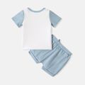 Looney Tunes 2pcs Baby Boy/Girl Short-sleeve Graphic Tee and Letter Print Shorts Set Grey
