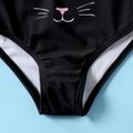 طفلة الكرتون القط طباعة ملابس السباحة بلا أكمام من قطعة واحدة زاهى الألوان image 4