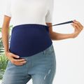 Maternity Ripped Raw Trim Elasticity Capris Jeans BLUE