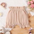 Baby Girl Solid Textured Ruffle Bloomers Shorts Apricot