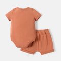 2-Pack Baby Boy Solid Short-sleeve Snap Rompers and Shorts Sets ColorBlock