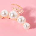 Faux Pearl Decor Hair Clips for Mom and Me White