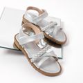 Toddler / Kid Solid Braided Sandals Silver image 2