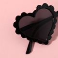 Toddler / Kid Cute Flower Trim Heart Frame Decorative Glasses  (With Glasses Case) Black image 3