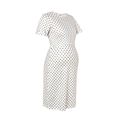 Nursing Allover Polka Dots Print Short-sleeve Dress Apricot