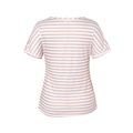 Nursing Schiffy Panel Striped Short-sleeve Tee Pink