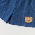 Baby Boy Cartoon Bear Design Textured Pull-on Shorts DENIMBLUE