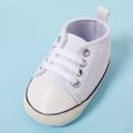 Baby / Toddler Simple Solid Lace Up Prewalker Shoes White image 3