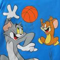 Tom and Jerry Kid Girl 100% Cotton Ball Print Short-sleeve Tee Blue