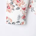 Kid Girl Floral Print Belted Halter Jumpsuits OffWhite