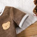 2pcs Baby Boy Cartoon Bear Design Short-sleeve Tee and Shorts Set Rustybrown