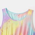 Colorful Tie Dye Round Neck Sleeveless Tank Dress for Mom and Me Colorful