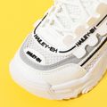 Toddler / Kid Letter Graphic Mesh Panel White Sneakers White