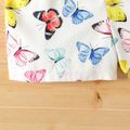 Kid Girl Butterfly Print Mesh Splice Short-sleeve Rompers Multi-color