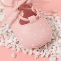 Baby / Toddler Allover Polka Dots Print Lace-up Prewalker Shoes Pink