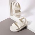 Toddler / Kid Minimalist Solid Velcro Sandals White