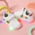 Toddler Glitter Heart Graphic LED Sneakers White