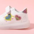 Toddler Glitter Heart Graphic LED Sneakers White image 4