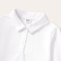 2-pack/1-pack Kid Boy/Kid Girl Long-sleeve Uniform Pique Polo Shirt White image 2
