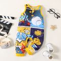 Baby Boy All Over Comics Print Sleeveless Tank Jumpsuit Colorful