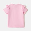 L.O.L. SURPRISE! Kid Girl Letter Print Cotton Ruffled Short-sleeve Light Pink Tee Light Pink