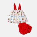 Superman 2pcs Baby Girl 100% Cotton Shorts and Allover Tank Dress Set Red