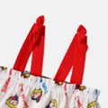 Superman 2pcs Baby Girl 100% Cotton Shorts and Allover Tank Dress Set Red