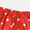 Tom and Jerry 2pcs Toddler Girl Letter Print Short-sleeve Cotton Tee and Polka dots Shorts Set Apricot