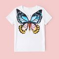 Mommy and Me Butterfly Print White Short-sleeve T-shirts ORIGINALWHITE