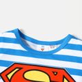 Justice League 2pcs Kid Boy Stripe Short-sleeve Tee and Elasticized Shorts Set Blue image 2