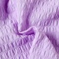 Kid Girl Textured Bowknot Design Purple Slip Rompers Light Purple image 4