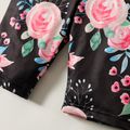 2 pezzi Bambini Set Ragazza Piante e fiori Ipertattile Completo maniche corte pantaloncini Rosa image 5