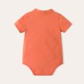 3-Pack Baby Boy 95% Cotton Solid Short-sleeve Button Front Rompers Set ColorBlock