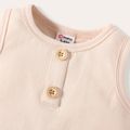 3-Pack Baby Boy/Girl 95% Cotton Button Front Solid Tank Rompers Set ColorBlock