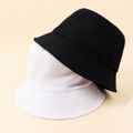 2-pack Kid Simple Solid Bucket Hat Black/White