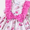 Peppa Pig Toddler Girl Ruffled Bowknot Design Allover Print Sleeveless Dress Pink