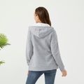 Nursing Simple Grey Drawstring Hooded Sweatshirt Grey