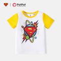 Superman Baby Boy Graphic Colorblock Short-sleeve T-shirt Yellow