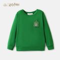 Harry Potter Kid Boy/Kid Girl Embroidered Patch Pullover Sweatshirt Green