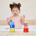 9-pcs Basics Stack & Roll Cups Stacked cups toy Rainbow Stacking Cups Early Learning Educational Plastic Cups Toddler Toy Gift Multi-color