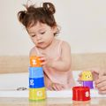 9-pcs Basics Stack & Roll Cups Stacked cups toy Rainbow Stacking Cups Early Learning Educational Plastic Cups Toddler Toy Gift Multi-color