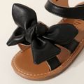 Toddler Bow Decor Black Sandals Black